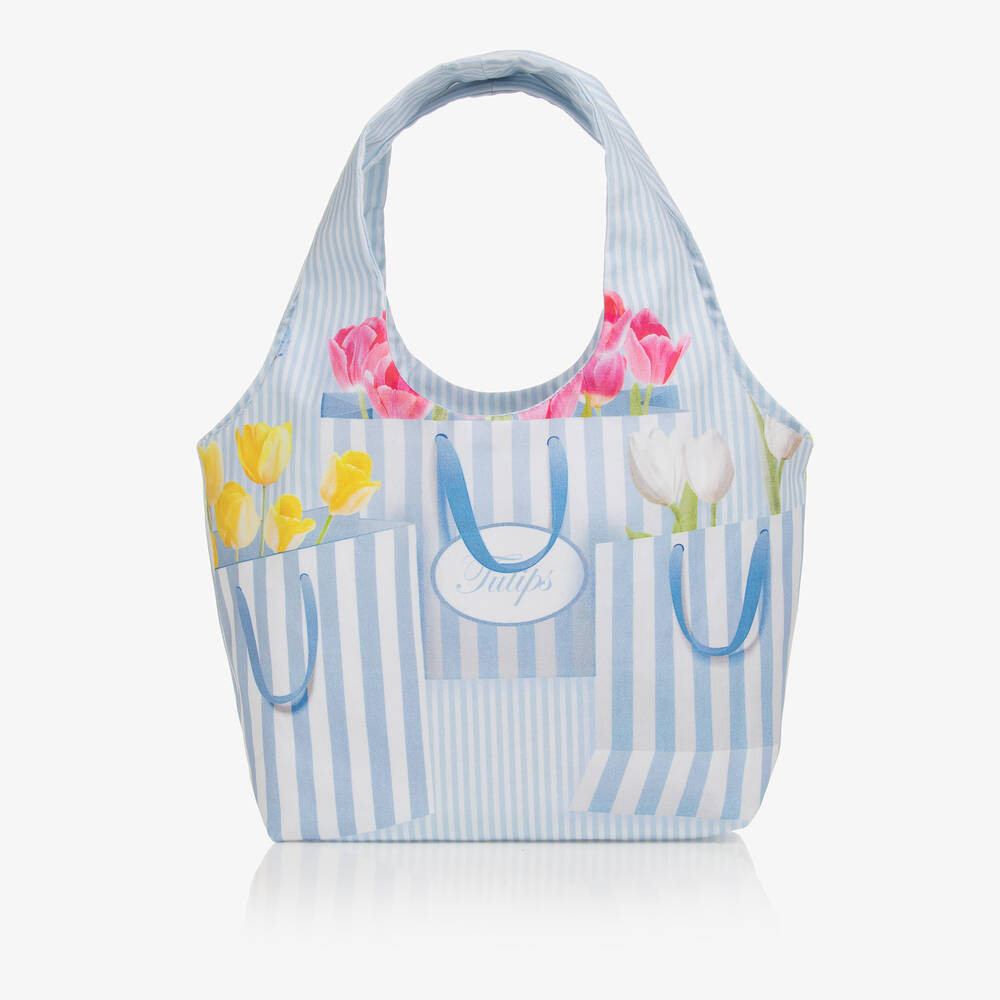 Lapin House-Girls Blue Floral Bag (26cm) | Childrensalon Outlet