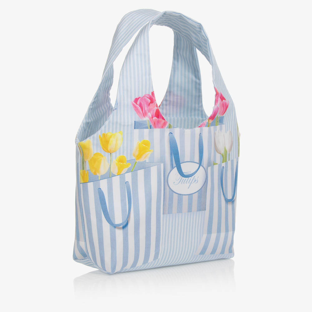 Lapin House-Girls Blue Floral Bag (26cm) | Childrensalon Outlet