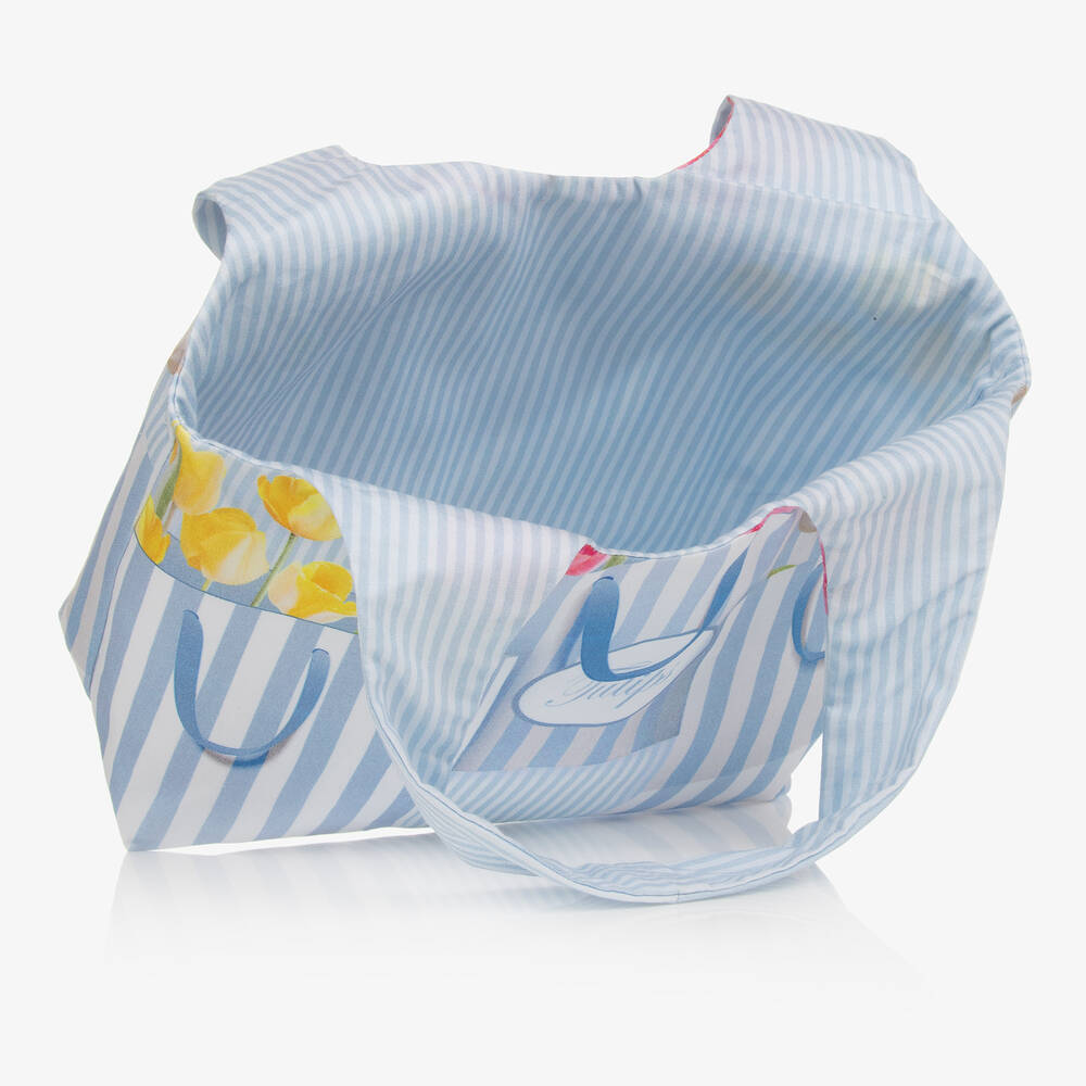 Lapin House-Girls Blue Floral Bag (26cm) | Childrensalon Outlet