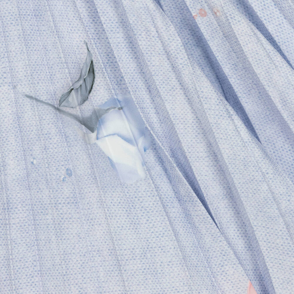 Lapin House-Girls Blue Floral Pleated Skirt | Childrensalon Outlet