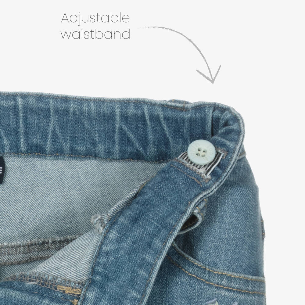 Lapin House-Голубые джинсы с цветами для девочек | Childrensalon Outlet