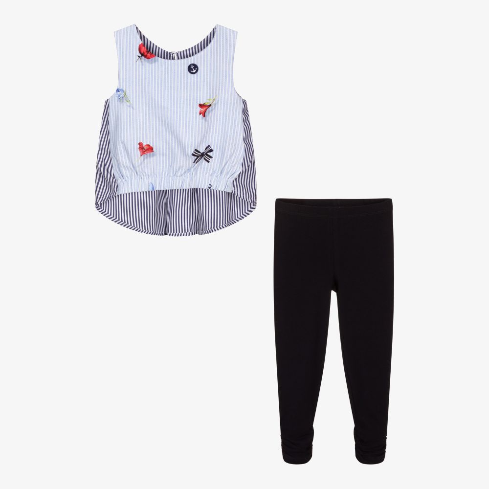 Lapin House-Girls Blue Leggings Set | Childrensalon Outlet