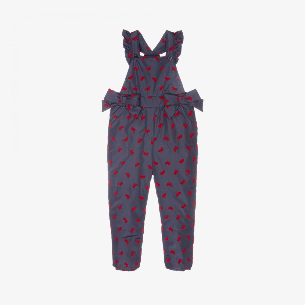 Lapin House - Girls Blue Padded Salopettes | Childrensalon