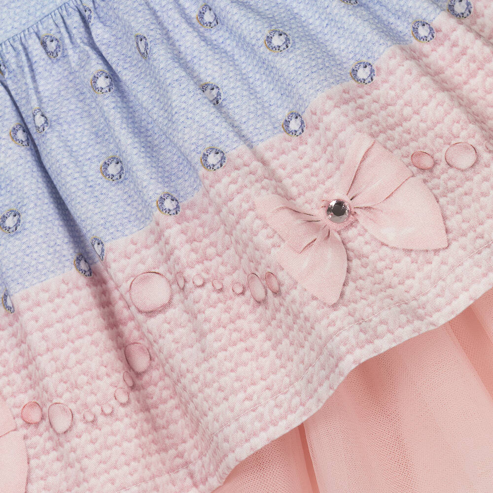 Lapin House-Girls Blue & Pink Tulle Dress | Childrensalon Outlet