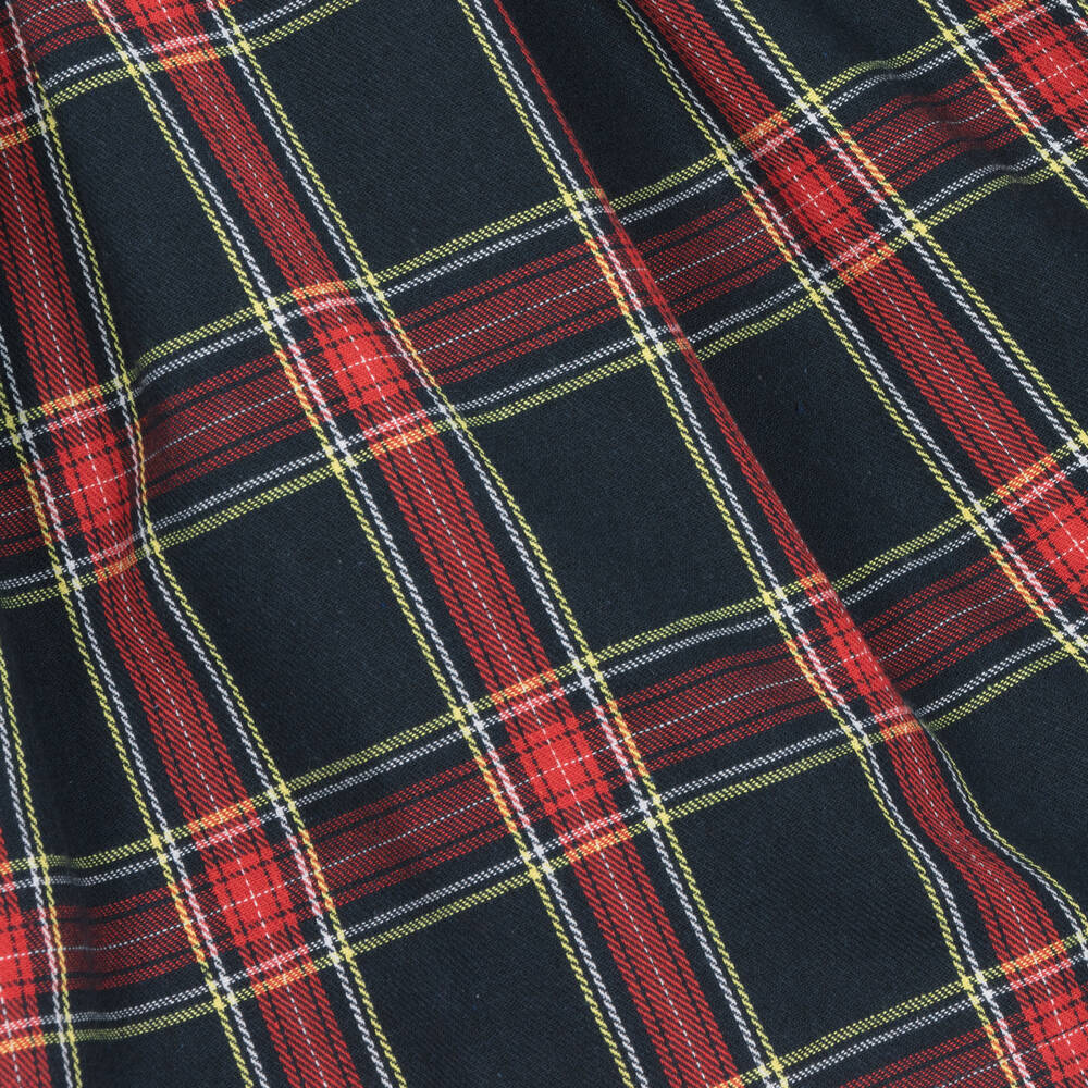 Lapin House-Girls Blue & Red Cotton Tartan Dress | Childrensalon Outlet