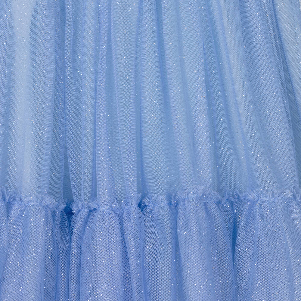 Lapin House-Girls Blue Sparkle Tulle Dress | Childrensalon Outlet