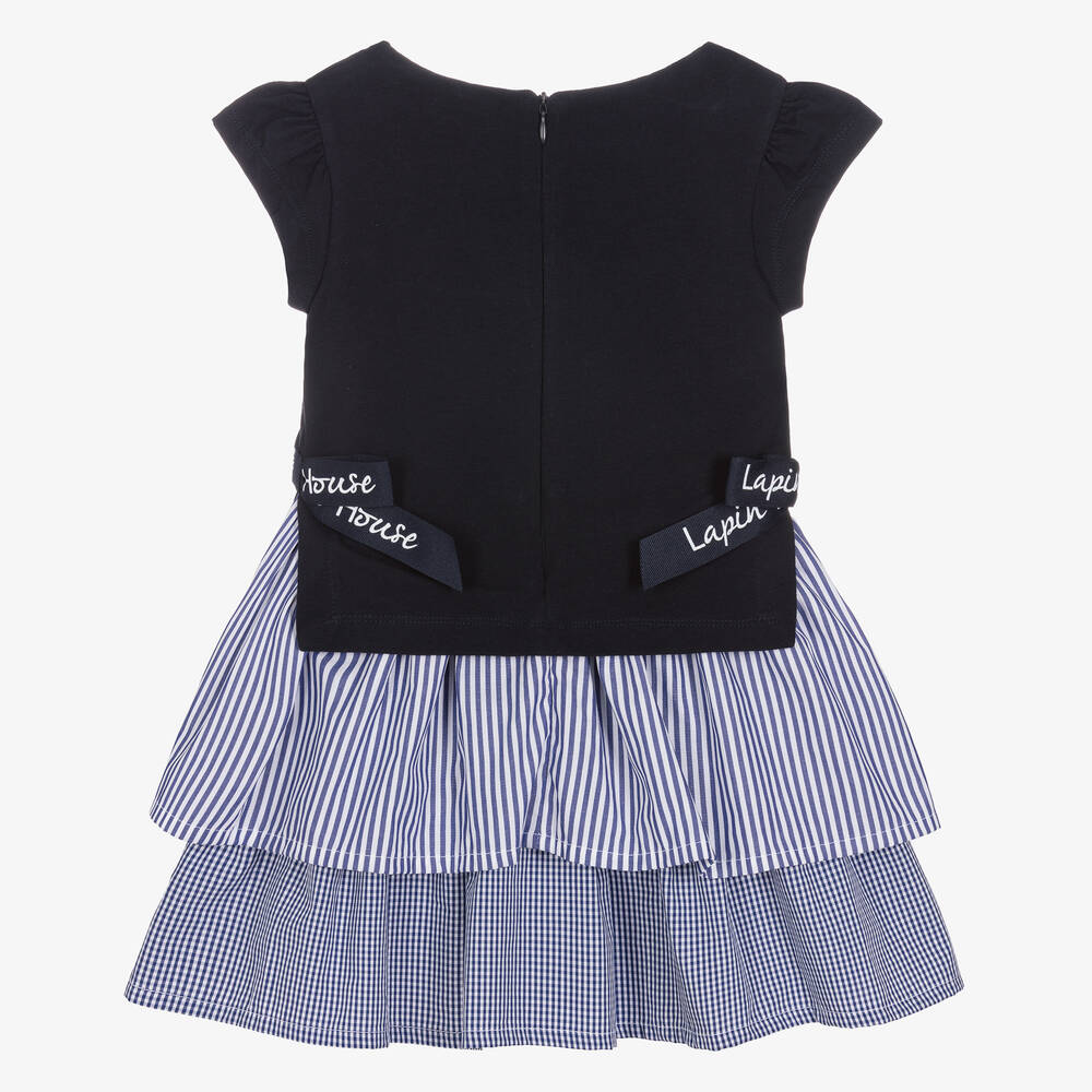 Lapin House-Girls Blue & White Nautical Dress | Childrensalon Outlet
