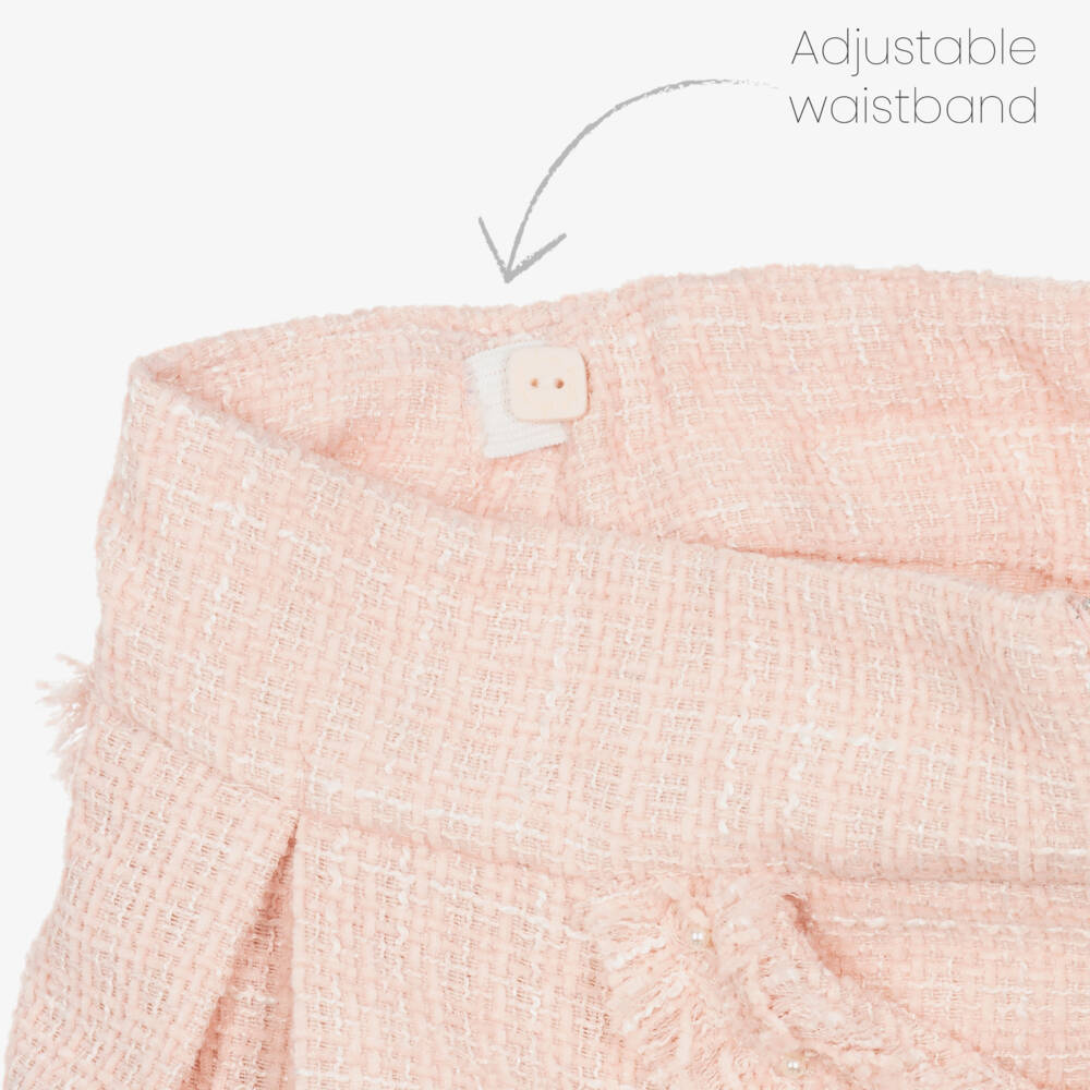 Lapin House-Girls Blush Tweed Skirt | Childrensalon Outlet