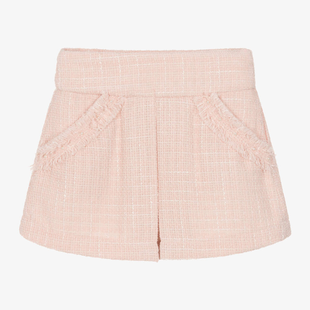 Lapin House-Girls Blush Tweed Skirt | Childrensalon Outlet