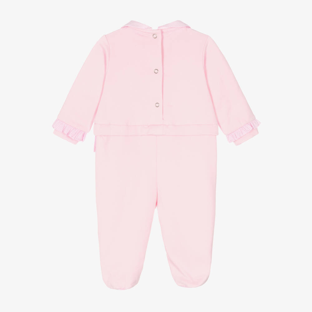 Lapin House-Girls Bunny Pattern Cotton Sleepsuit | Childrensalon Outlet