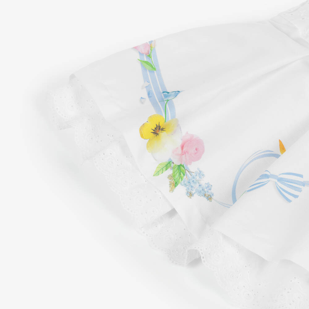 Lapin House-Girls Classic White Embroidered Dress | Childrensalon Outlet