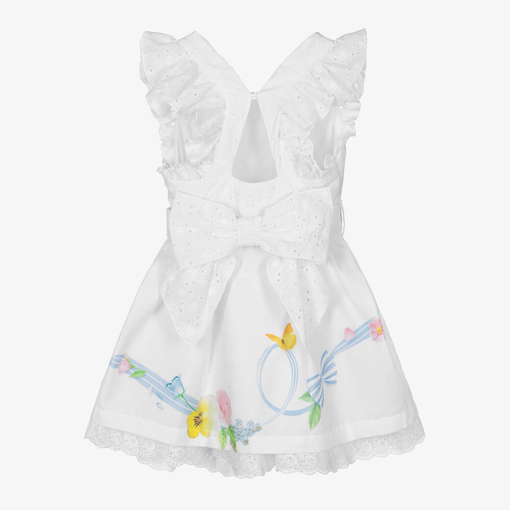 Lapin House-Girls Classic White Embroidered Dress | Childrensalon Outlet