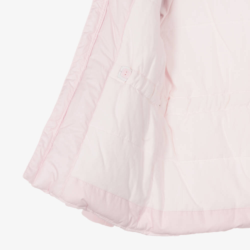Lapin House-Girls Cosy Pink Hooded Coat | Childrensalon Outlet