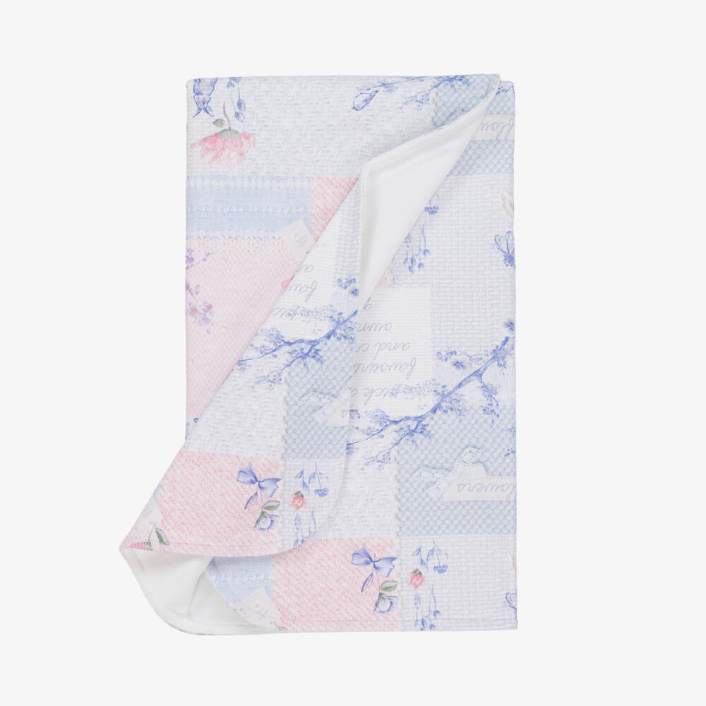 Lapin House-Girls Cotton Blue Pink Blanket | Childrensalon Outlet