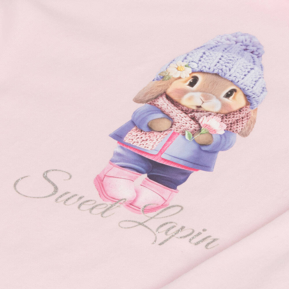 Lapin House-Girls Cotton Blush Bunny Tee | Childrensalon Outlet