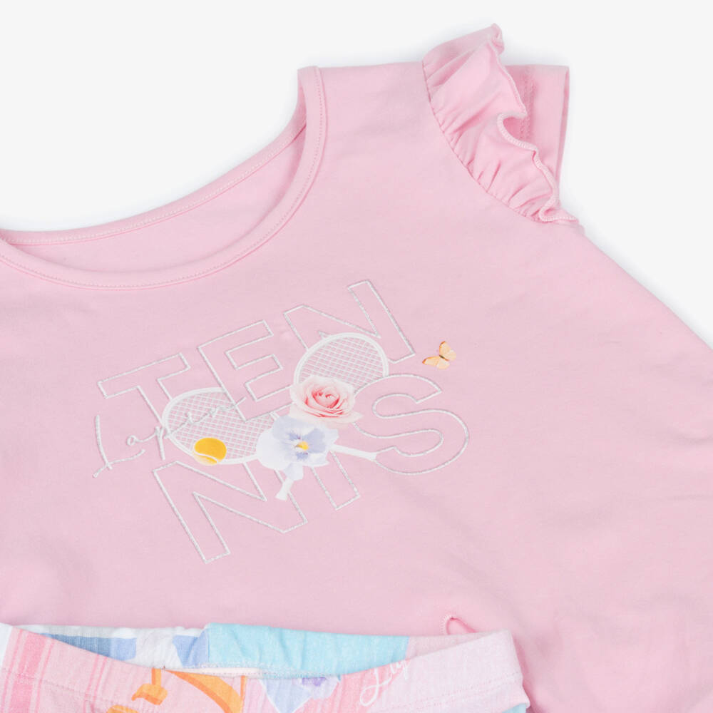 Lapin House-Girls Cotton Pink Tennis Ensemble | Childrensalon Outlet