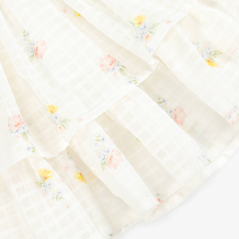 Lapin House-Girls Creamy Floral Smocked Sundress | Childrensalon Outlet