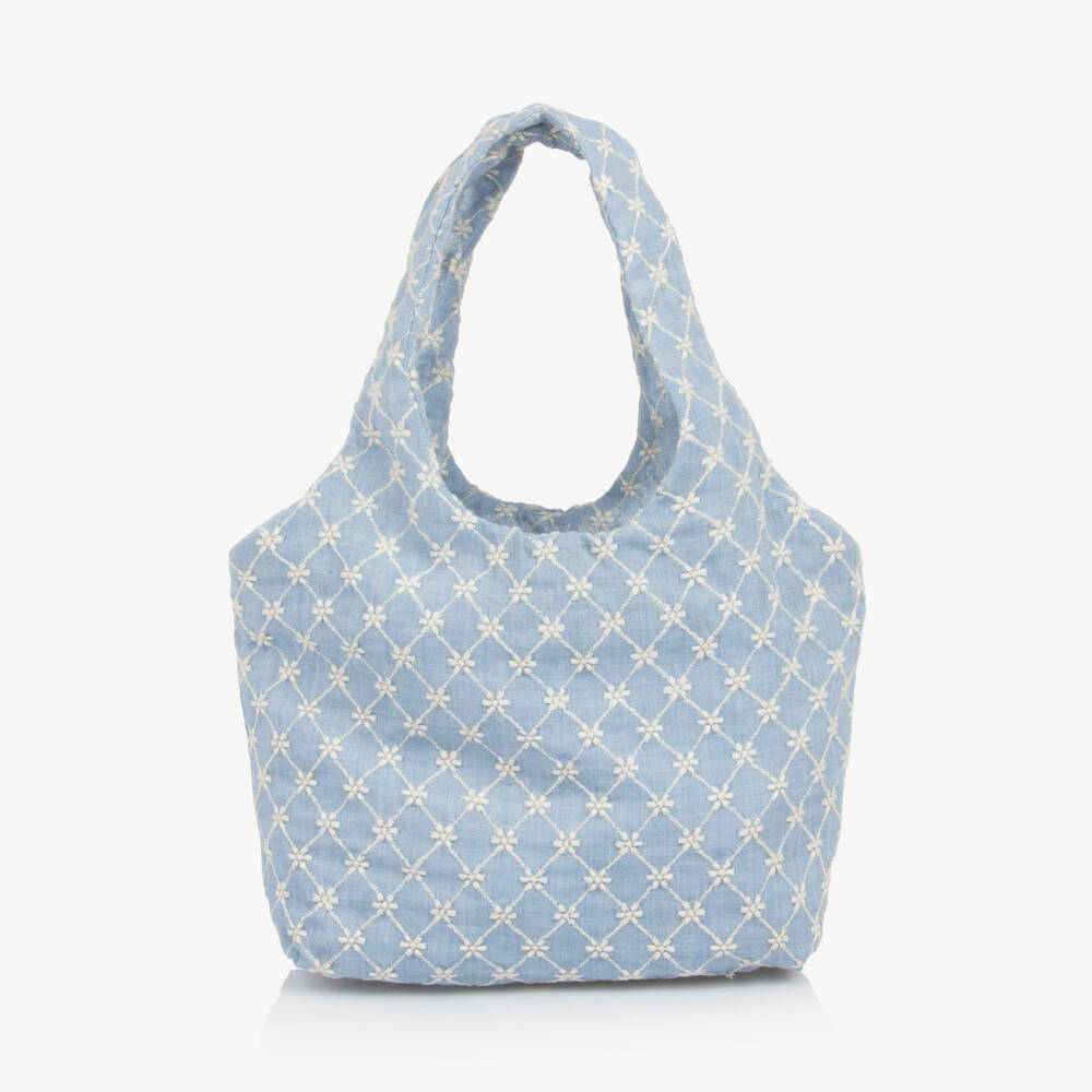 Lapin House-Girls Delicate Blue Floral Tote | Childrensalon Outlet