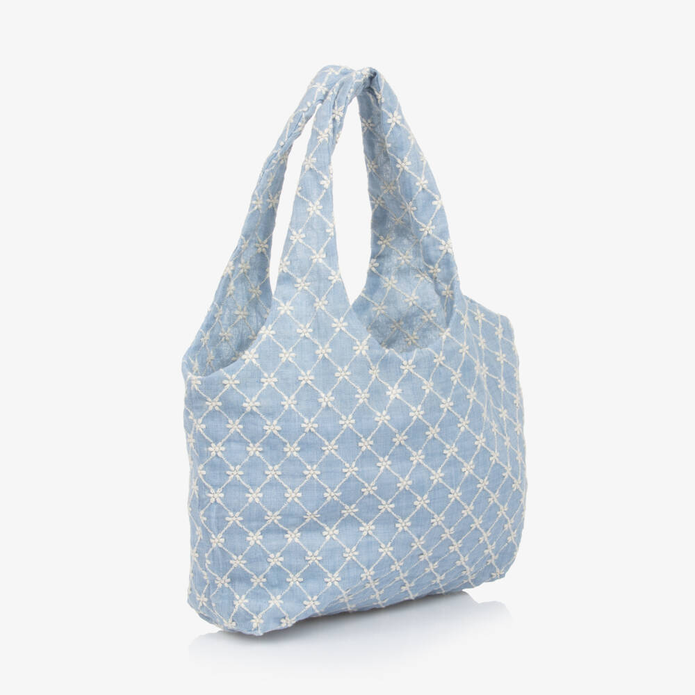 Lapin House-Girls Delicate Blue Floral Tote | Childrensalon Outlet