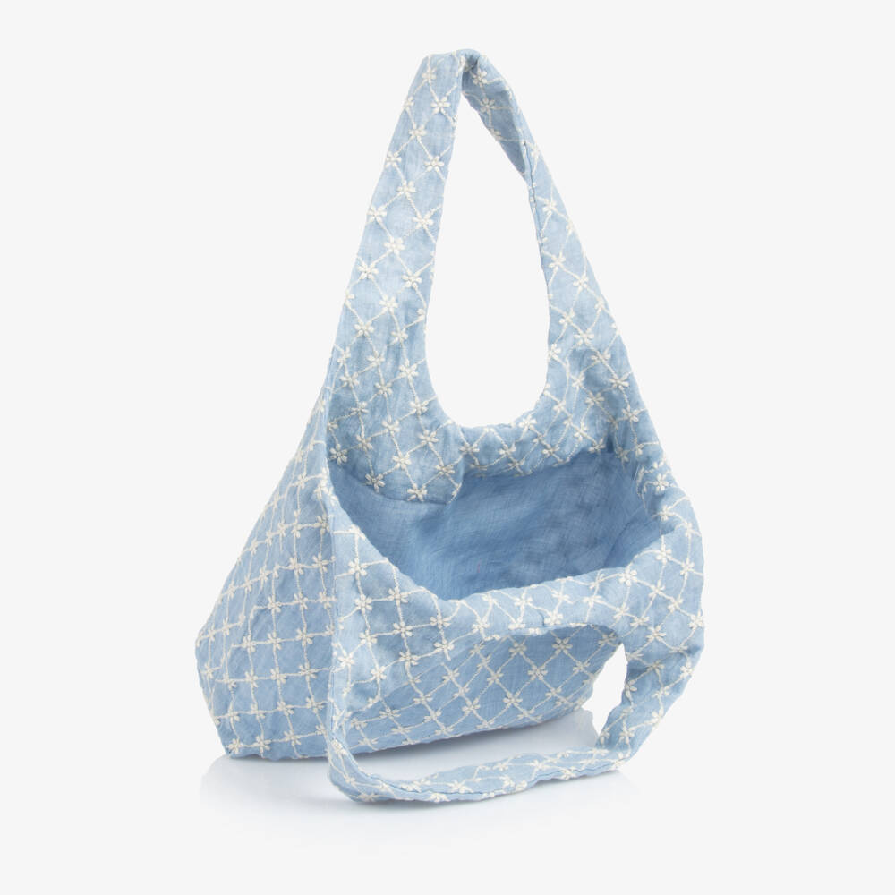 Lapin House-Girls Delicate Blue Floral Tote | Childrensalon Outlet