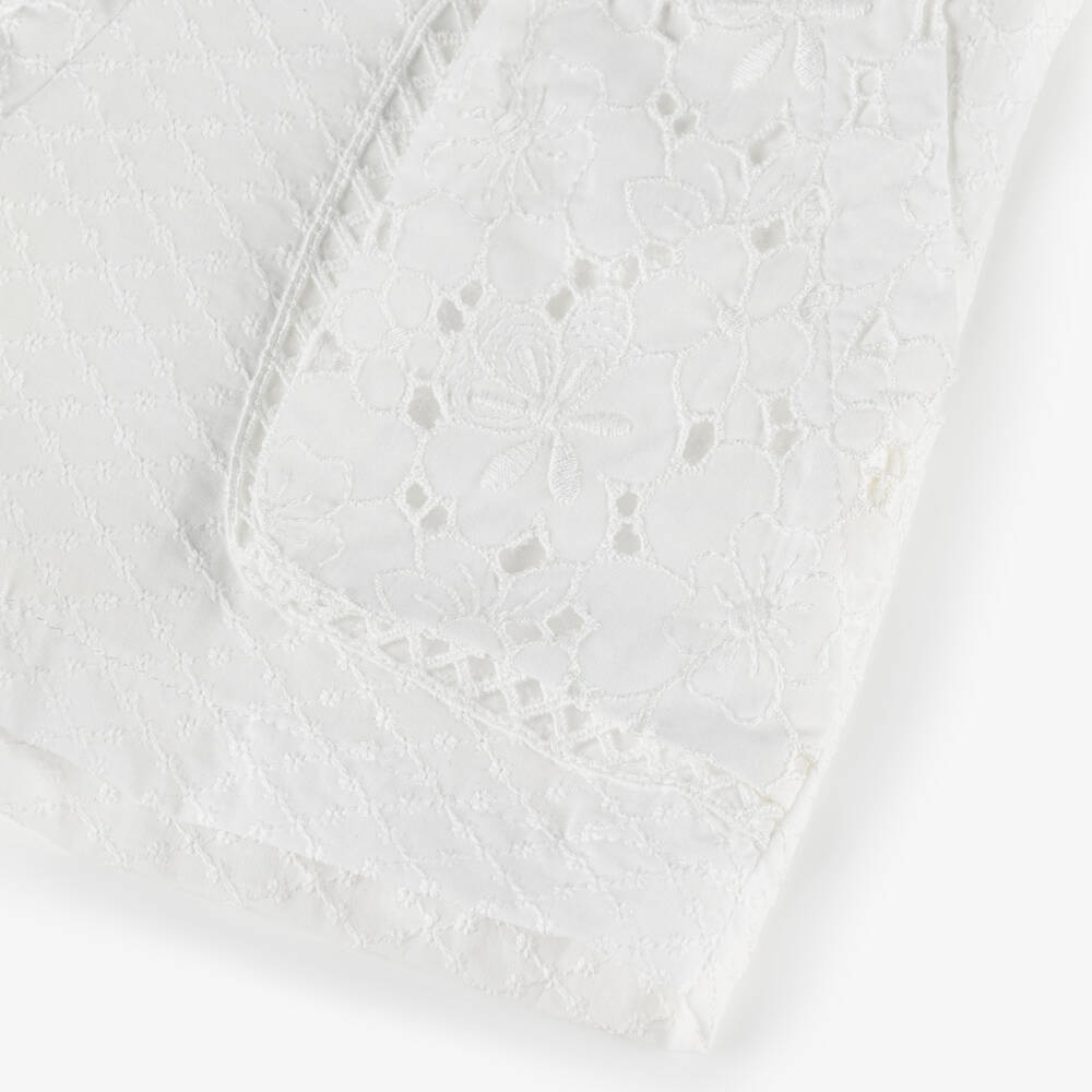 Lapin House-Girls Delicate White Floral Shorts | Childrensalon Outlet