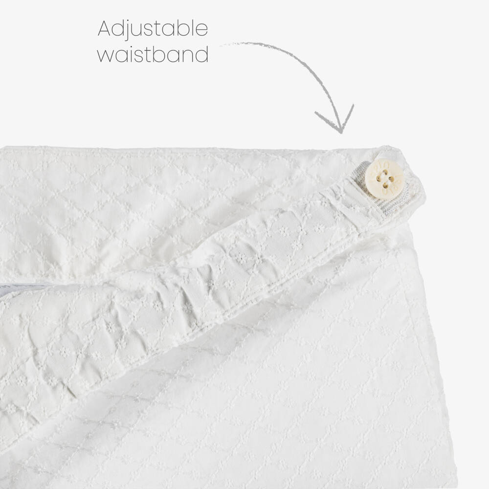 Lapin House-Girls Delicate White Floral Shorts | Childrensalon Outlet