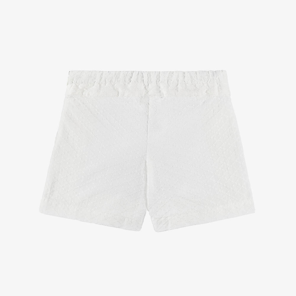Lapin House-Girls Delicate White Floral Shorts | Childrensalon Outlet