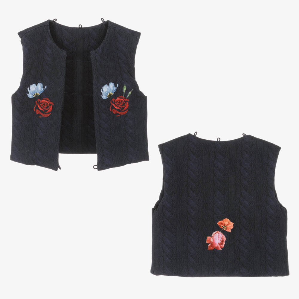 Lapin House-Girls Denim Jacket with Tweed Accents | Childrensalon Outlet