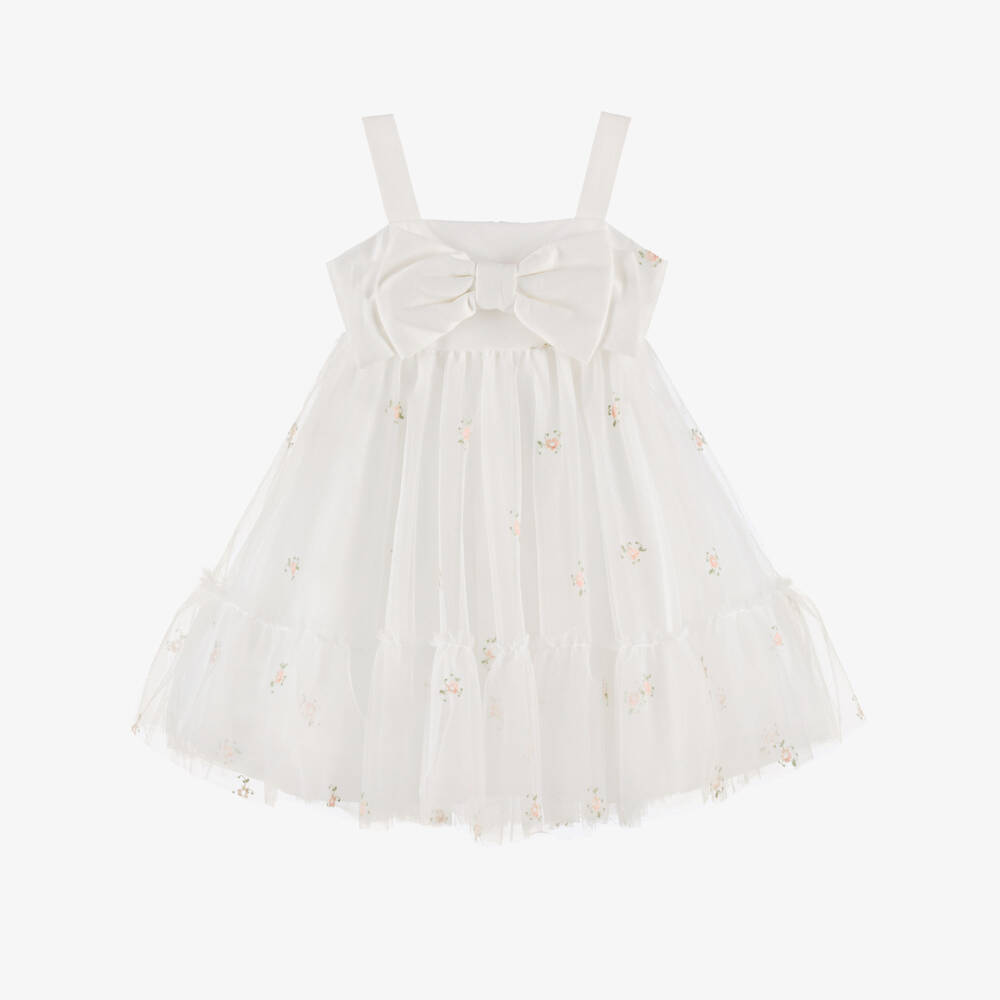 Lapin House-Girls Elegant Ivory Lace Dress | Childrensalon Outlet