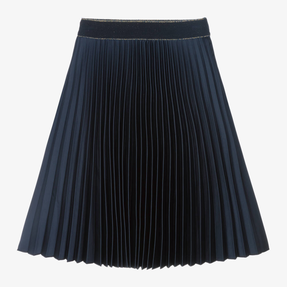 Lapin House-Girls Elegant Navy Pleated Skirt | Childrensalon Outlet