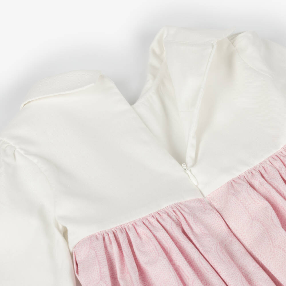 لابين هاوس-طقم فستان بطبعة محبوكة لون زهري | Childrensalon Outlet