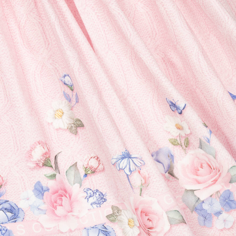 لابين هاوس-طقم فستان بطبعة محبوكة لون زهري | Childrensalon Outlet