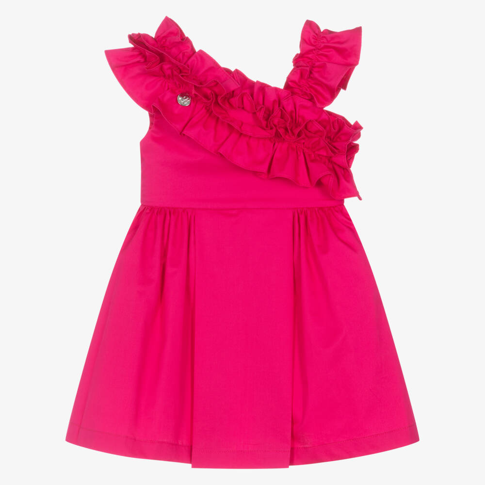 Lapin House-Платье с оборками из пурпурного хлопка для девочек | Childrensalon Outlet