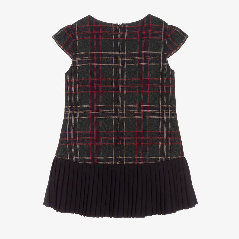 Lapin House-Girls Green & Blue Tartan Dress | Childrensalon Outlet