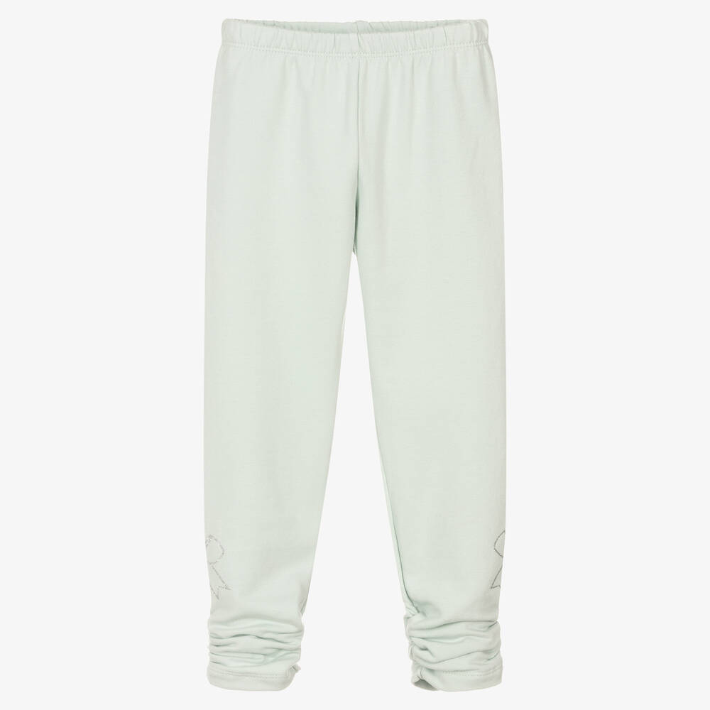 Lapin House-Girls Green Cotton Leggings | Childrensalon Outlet