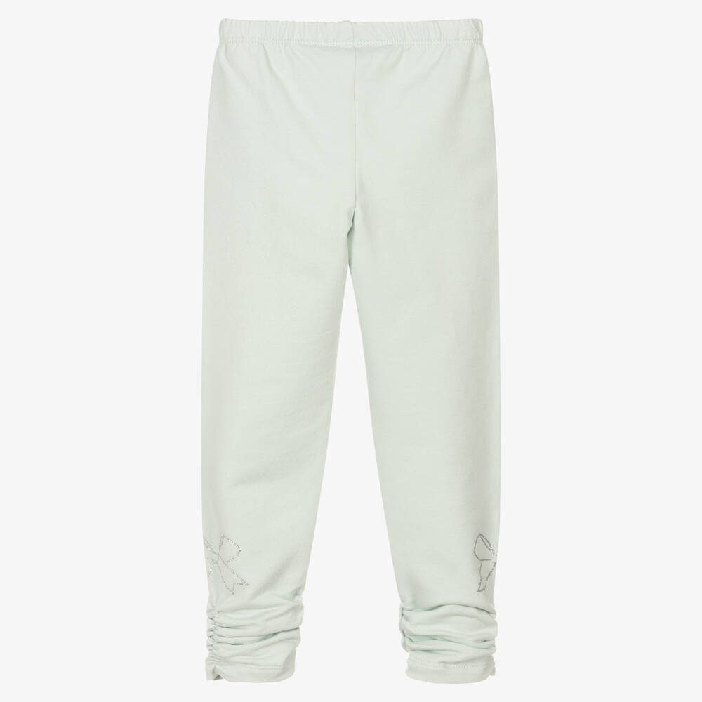 Lapin House-Girls Green Cotton Leggings | Childrensalon Outlet