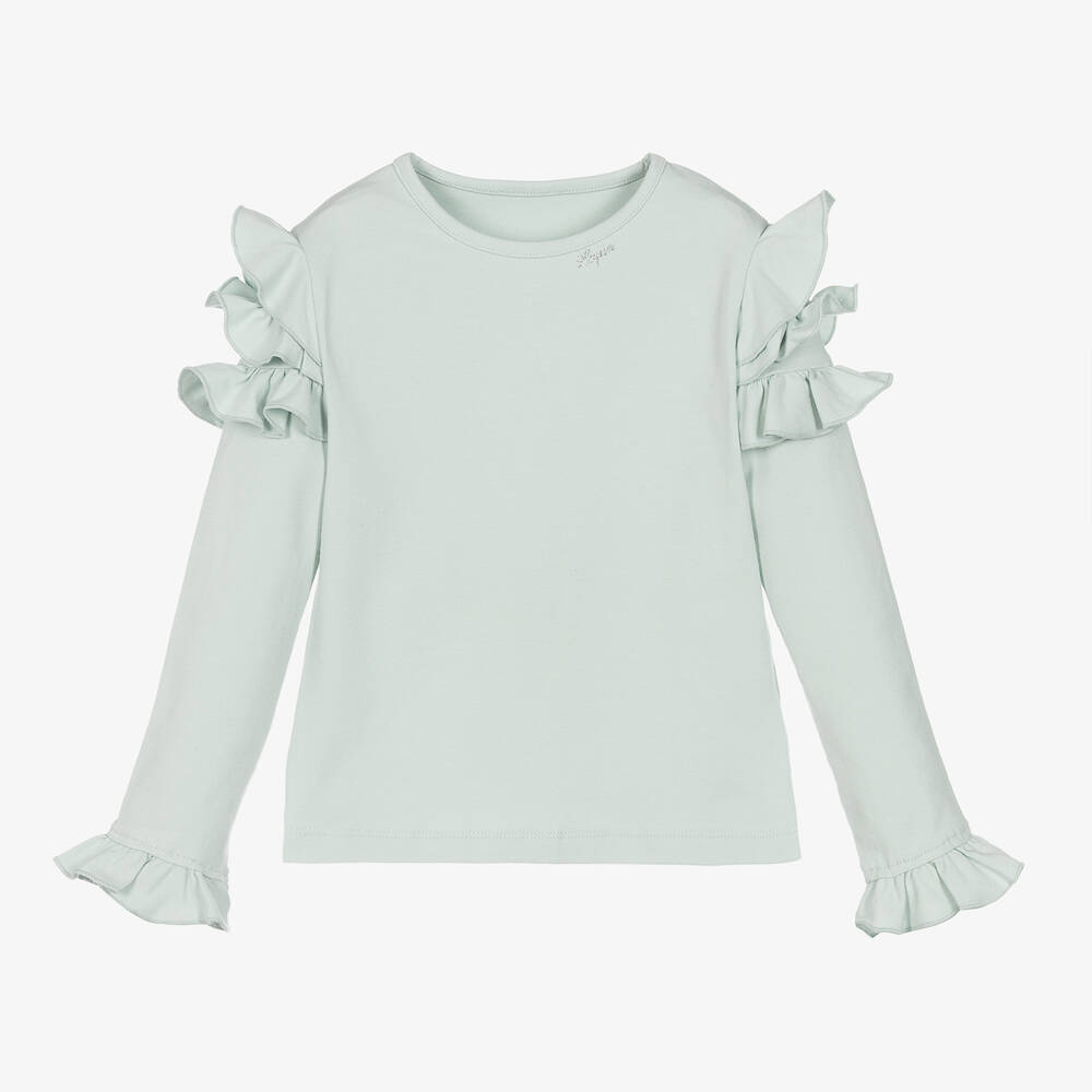 Lapin House - Haut vert en coton fille | Childrensalon