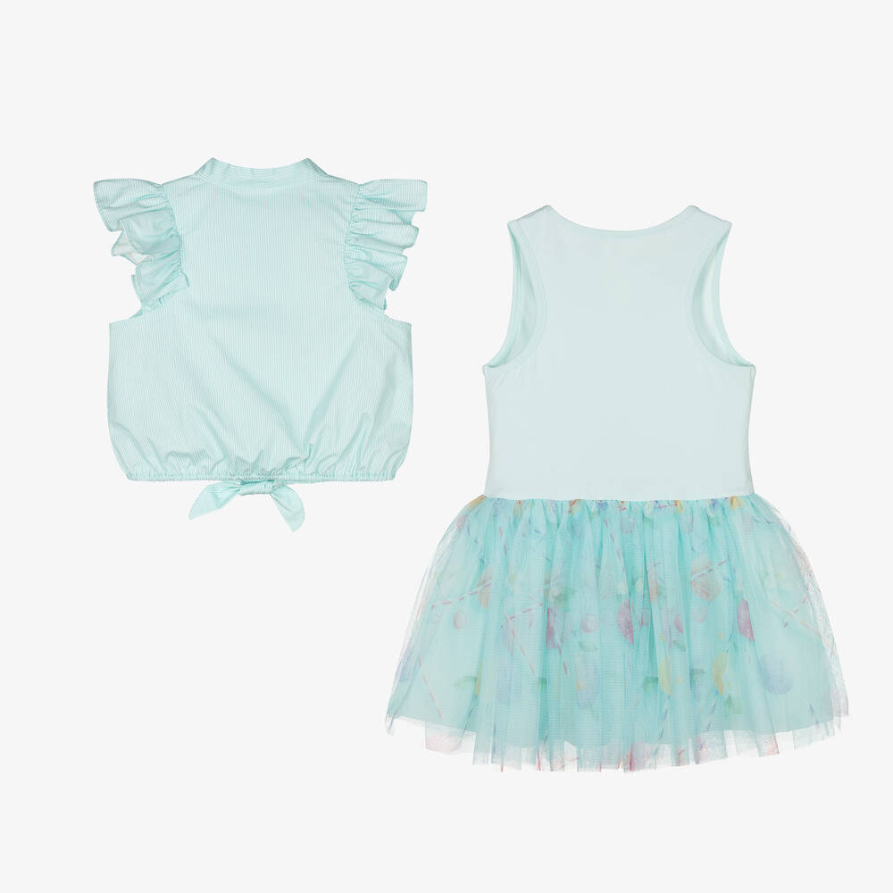 Lapin House-Girls Green Ice Cream Dress Set | Childrensalon Outlet