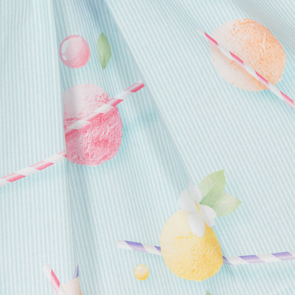 Lapin House-Girls Green Striped Ice Cream Dress | Childrensalon Outlet