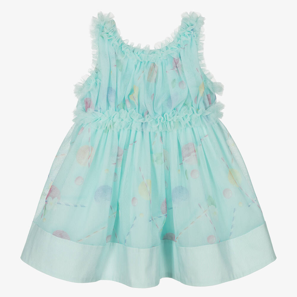 Lapin House - Girls Green Tulle Ice Cream Dress | Childrensalon