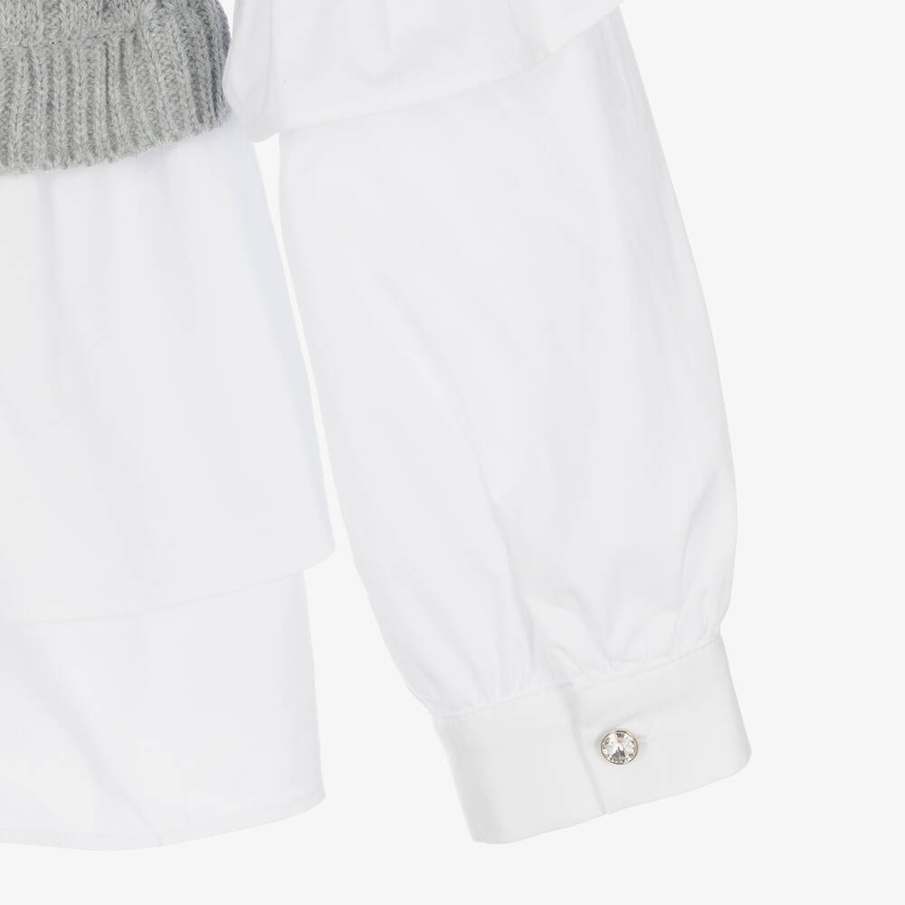 Lapin House-Серый свитер крупной вязки для девочек | Childrensalon Outlet