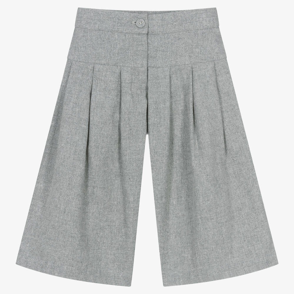 Lapin House - Jupe-culotte grise en coton Fille | Childrensalon