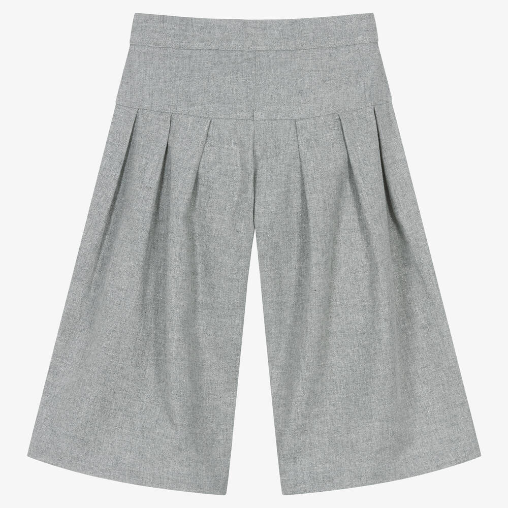 Lapin House-Girls Grey Cotton Culottes | Childrensalon Outlet