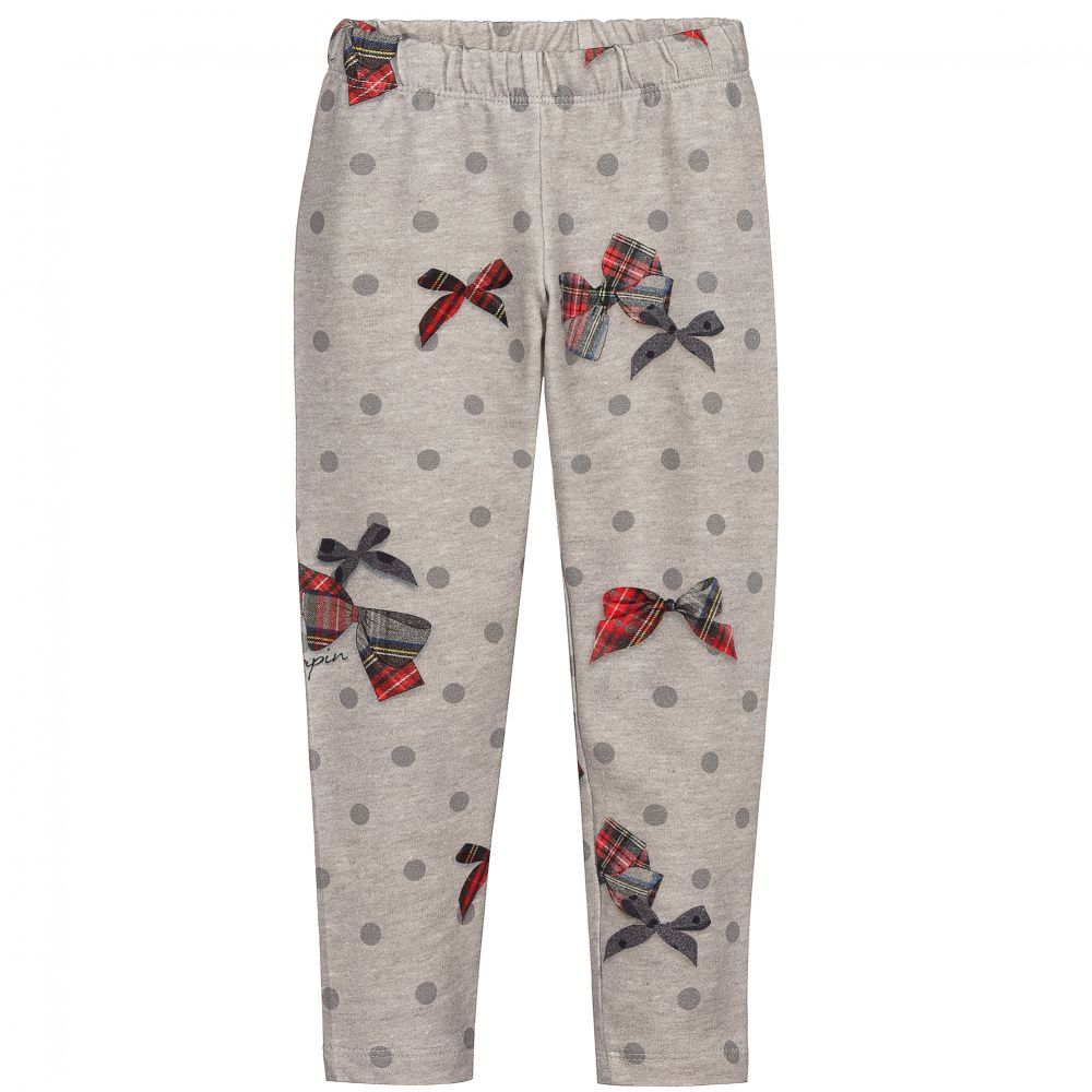 Lapin House - Girls Grey Cotton Leggings  | Childrensalon