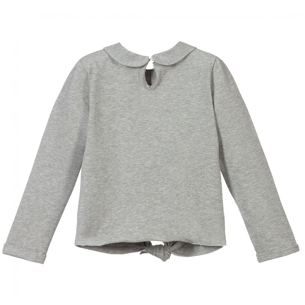 Lapin House-Girls Grey Cotton Top | Childrensalon Outlet