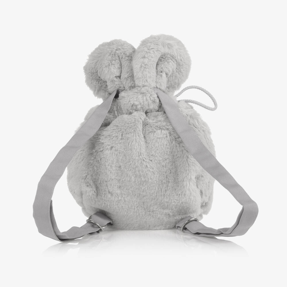 Lapin House-Girls Grey Faux Fur Bag (20cm) | Childrensalon Outlet