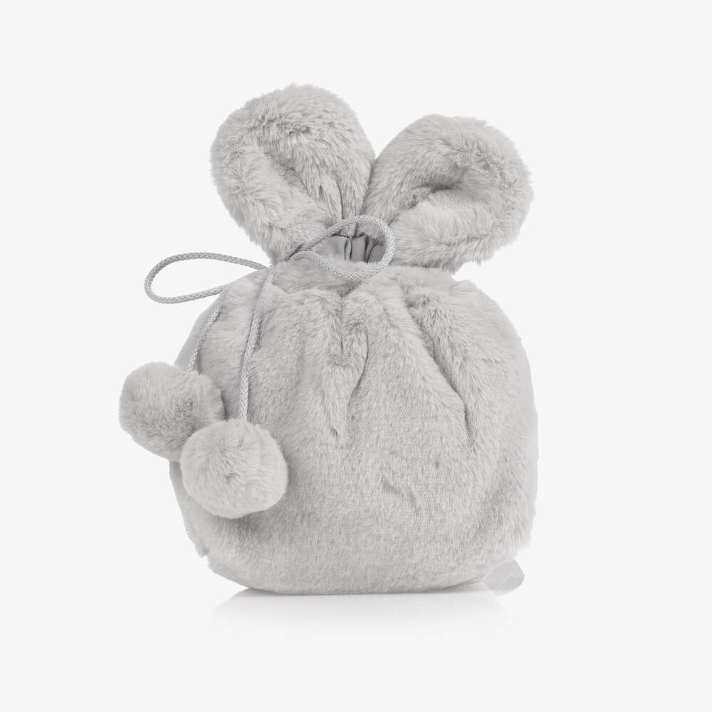 Lapin House - Graue Kunstpelztasche (M) (20 cm) | Childrensalon