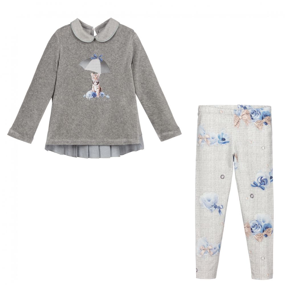 Lapin House-Girls Grey Leggings Set | Childrensalon Outlet
