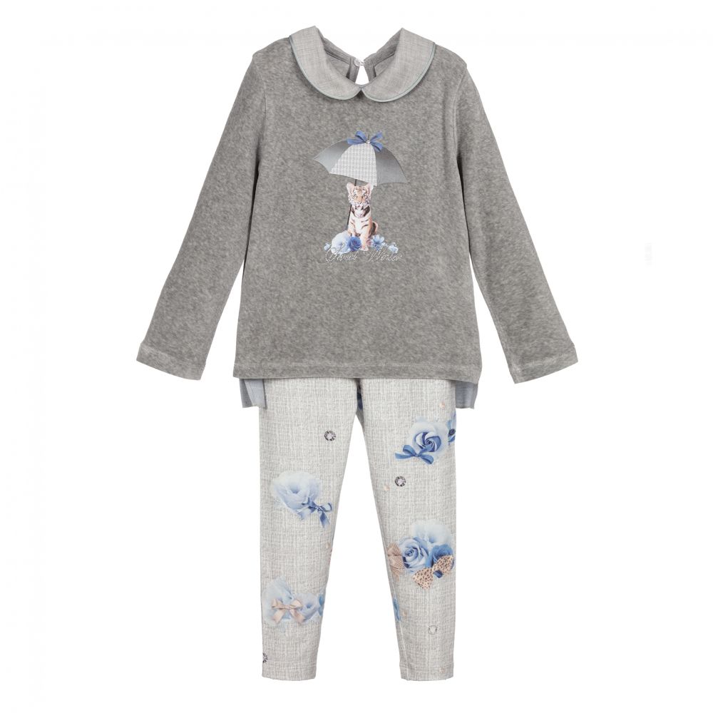 Lapin House - Girls Grey Leggings Set | Childrensalon