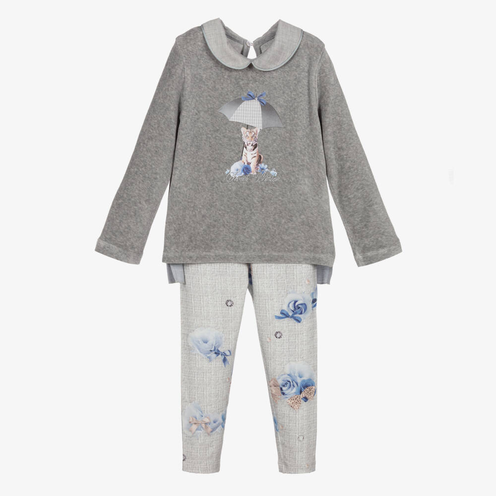 Lapin House-Girls Grey Leggings Set | Childrensalon Outlet